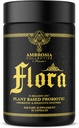 Ambrosia Flora Digestivní Enzymy s probiotika a prebiotika, Plant Based Gut Zdraví Dodatek, 32 Billion CFU, Vegan Probiotic pro stravitelné zdraví (30 Služební)