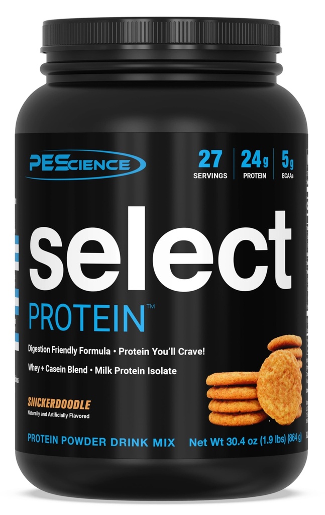 Pescience Select Protein Powder, Syrovátka a kasein Blend, Čistý proteinový prášek pro ženy a muže, Nízká kalorie, Nízký karb, Keto Friendly, Lepek Free - Snickerdoodle - 27 Služeb