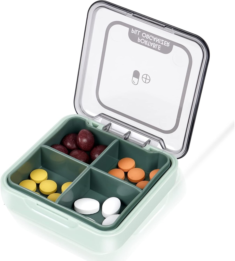 Denní Pill Organizátor Vitamin Planner Portable Medicine Box, Cestovní kanceláře Pill Pořadatel Box, Moisture Proof malé Pill Pouzdro pro kapesní kabelku Denní Pill Holder Kontejner pro medicínu Vitamin