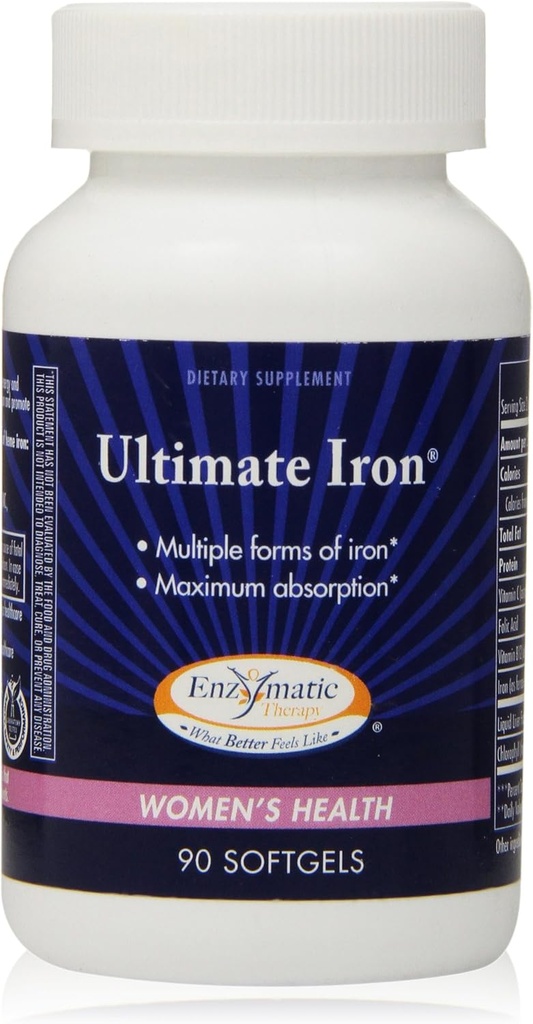 Enzymatická terapie Ultimate Iron Softgels, 90 Počet
