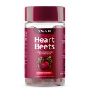 Snap doplňky Srdce Beets Organic Beet Root Gummies, Kardiovaskulární podpora Dodatek pro muže a ženy, Granátová jablka, Červený špenát, Srdce Zdraví a Cirkulační Podpora, Cukr zdarma, Třešně, 60 Gummies