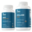 Dr. Tobias Dospělý Multivitamin & Psylium Daily podporuje energii, imunitu a zdravé Bowel Movements s 42 Ovoce a Vegatables, Psllium Husk, Bentonit Clay, Flaxseed & přírodní složky