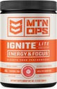 MTN OPS Ignite Lite Energy Drink Powder Gluten Free Nitric Oxide Supplement Drink Mix, L Arginin, L Citrulline, Kofein & Nootropní cukr Free Drink Mix, 45 Servings, Pink Citrus