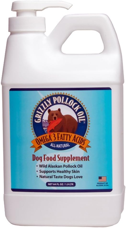 Grizzly Pollock Oil Dog doplněk stravy, 64 Ounce