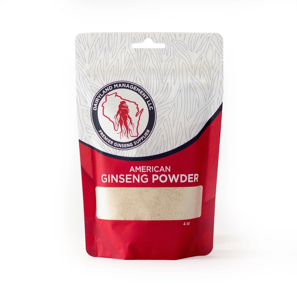 Dairyland Koncentrované americké ženšen Powder sylvania - 4 oz balení Wisconsin Ginseng Powder - Non- GMO, gluten zdarma - Bylinný dodatek pro smoothies, pečení, čaj