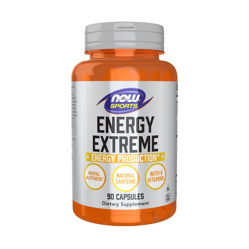 Nyní Foods Sports Nutrition, Sports Energy Extreme s B vitaminy a další kofaktory, jako je chrom, hořčík Malát a karnitin, 90 Veg Kapsle