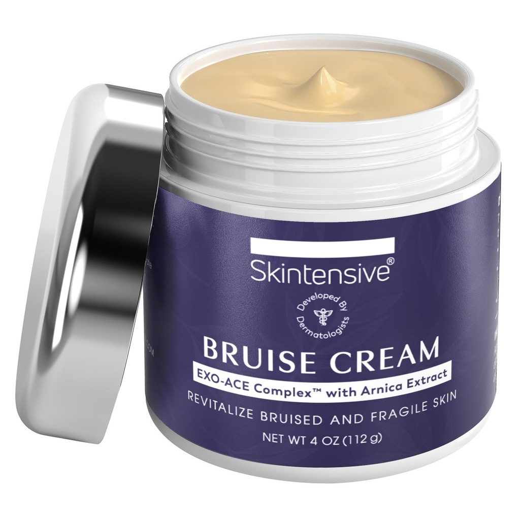 SKINTENSIVE Arnica Bruise Cream for Thin Skin - hydratační krém, vitamín K C a E, obnova kůže, 4 Oz
