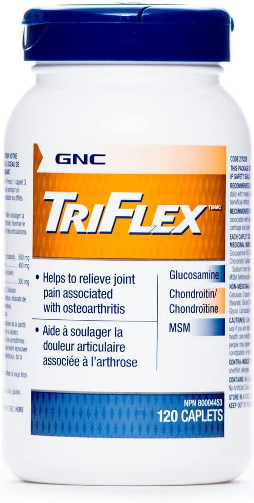 GNC Triflex Joint Support Caplet, Klinická síla, Glucosamine, Chondroitin, MSM, Mobilita, Comfort, Flexibility, Cartilage Health, pro muže a ženy, HSA FSA způsobilé, 120 Počet, 40 Day Supply