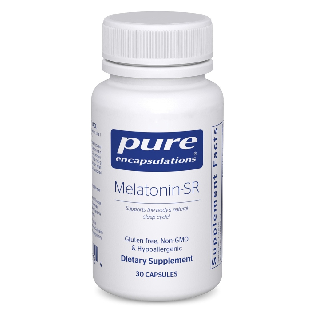 Čisté enkapsulace Melatonin- SR - Rozšířené uvolnění melatoninu - podporuje Restful Sleep * - Spánkový dodatek - Lepek zdarma & Vegan - 30 Kapsle