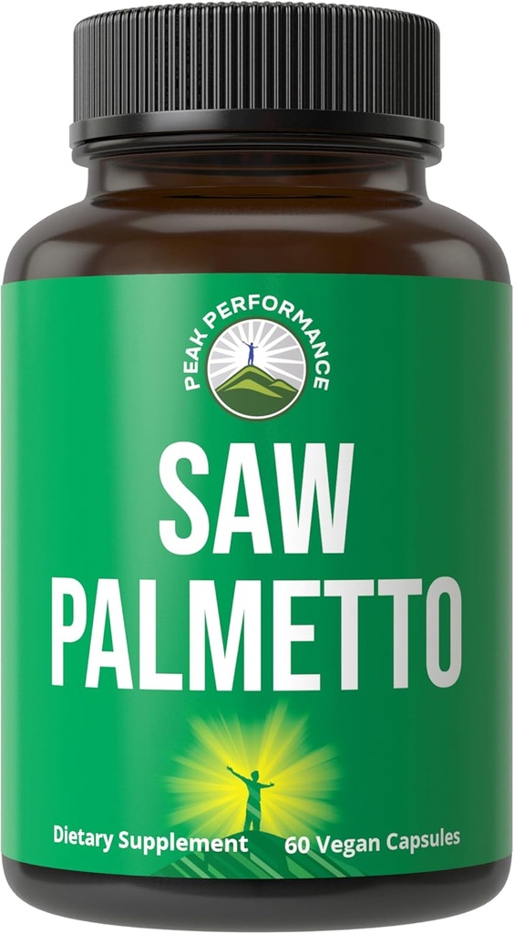 Peak Performance Saw Palmetto Kapsle pro muže a ženy 1000mg Všechny přírodní Saw Palmetto Extract pilulky. DHT Blocker dodatek pro vypadávání vlasů.