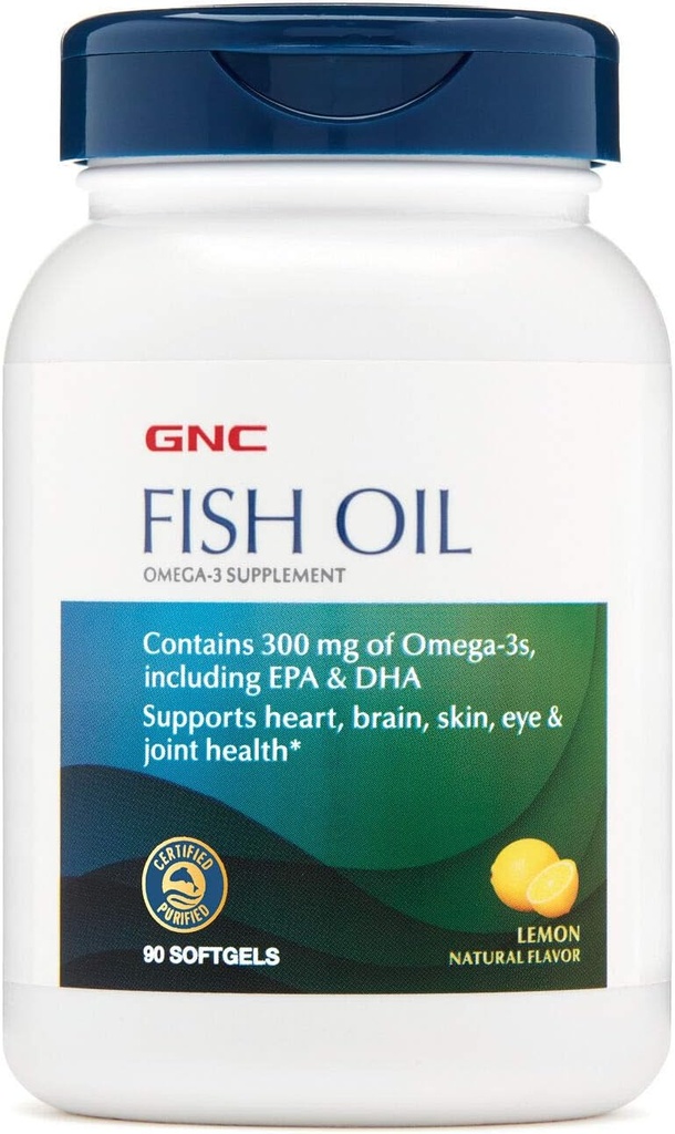 GNC Fish Oil 90 Softgelové víčka