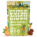 Energy Mushroom Gummies - Organic Lions Mane dodatek s Cordyceps, Rhodiola, L-Theanine, Maca - Vegan & Sugar- Free - Energy, Focus, Stamina, Stress Reduction - 60 Gummies (30 Služeb)