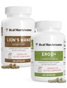 Ergothioneine (60ct) a Lions Mane (120ct) Bundle s Shiitake a Oyster Mushroom Extracts - Longevity and Cognition - Vegan, Gluten Free, Non- GMO