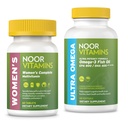 Noor Vitamíny Dámské Multivitamin a Omega Rybí olej dodatek Bundle