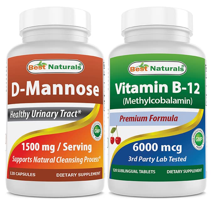 Nejlepší Naturals D- Mannose 1500 mg & Vitamin B12 6000 mcg