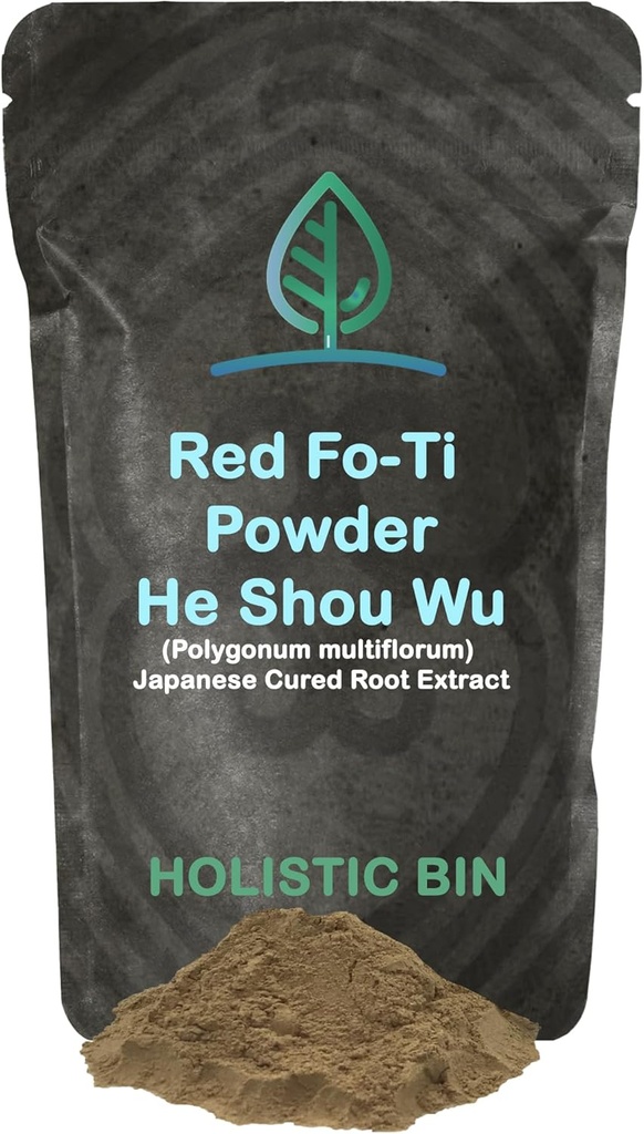 holistický bin japonec He Shou Wu Fo Ti Powder potent fermentovaný bylinný extrakt pro vitalitu 124; Wild Sklizeň v Japonsku 124; Pure Fo Ti pro podporu zdraví vlasů 124; Antioxidant a antiaging Vlastnosti