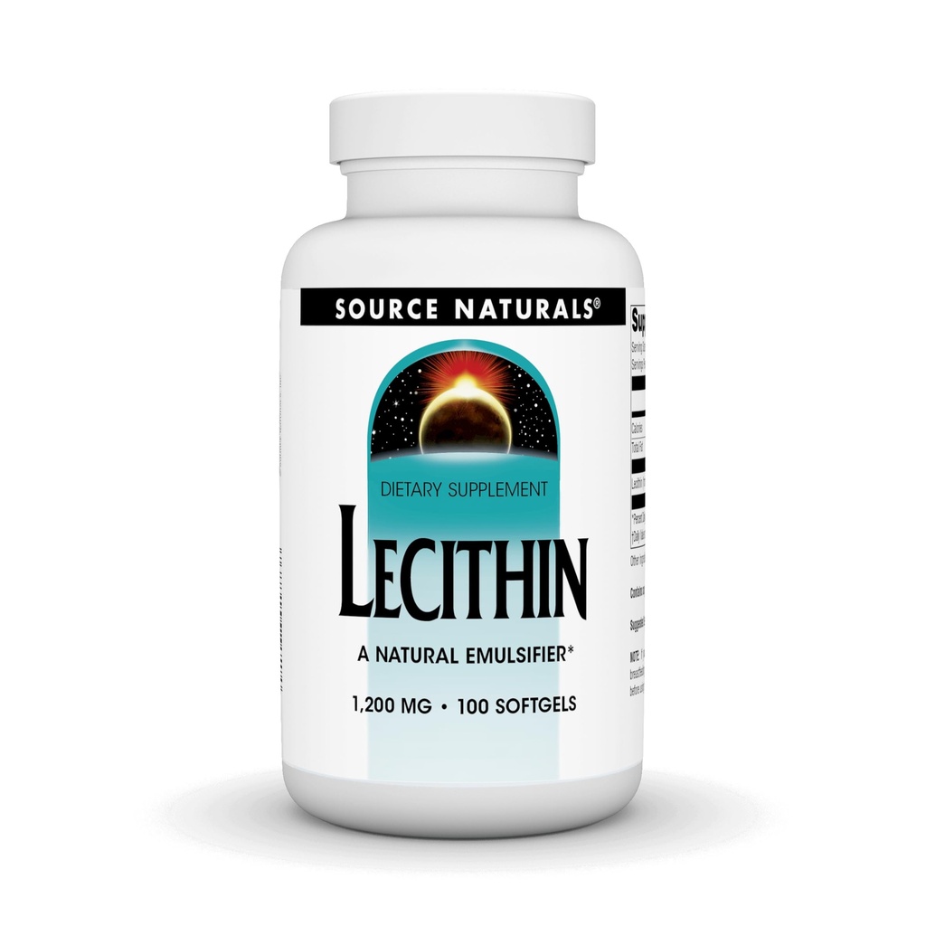 Zdroj Naturals Lecithin 1200 mg, Přírodní emulgátor - 100 Softgels
