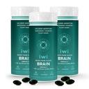 iwi life Brain Omega33, 180 Softgels (90 Služeb), Vegan Plant- Based Algae Omega33 s EPA + DHA, Focus, Memory and Mood Support Dieter Supplement, Krill & Fish Oil Alternative, No Fishy After taste