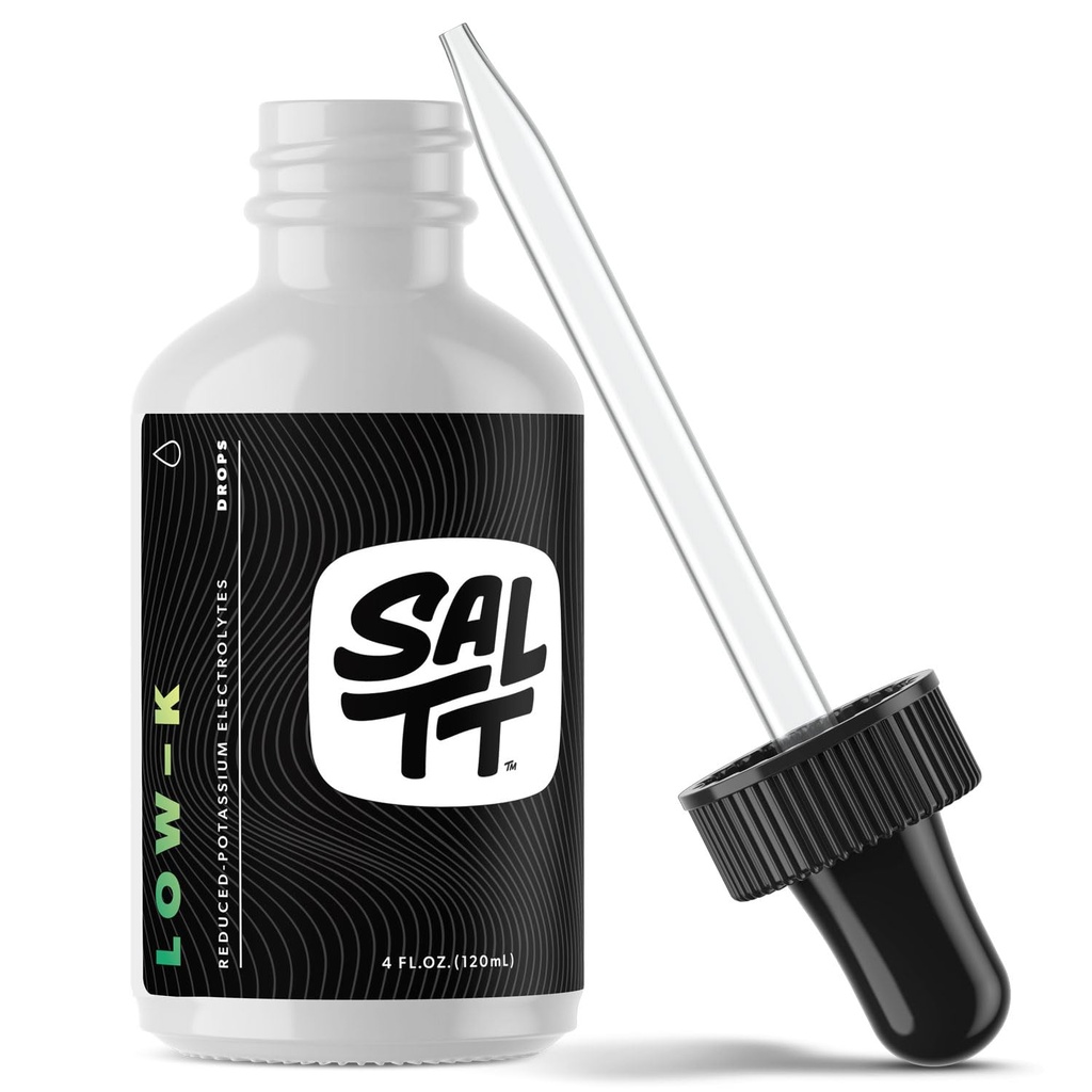 SALTT Low- K Fasting Kapky 124; Sodík a iontová hořčík Fasting Dodatek Fatch 124; Intermitent Fasting Minerální doplňky 124; Electrolyte Replenisher 124; 120ml Dropper láhev