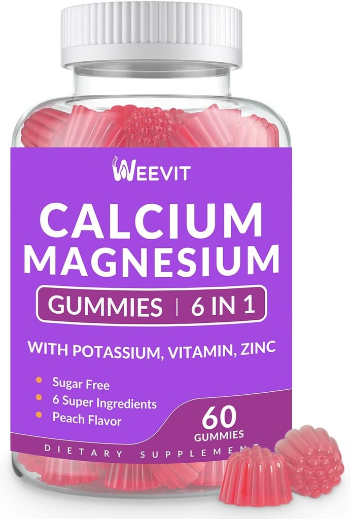 Cukr bez kalcium gumy dodatek 600mg, hořčík hořčík zinek gumy s vitamínem D3 K2, draslík, vysoká absorpce CA Gummy pro kosti, zuby a svalovina