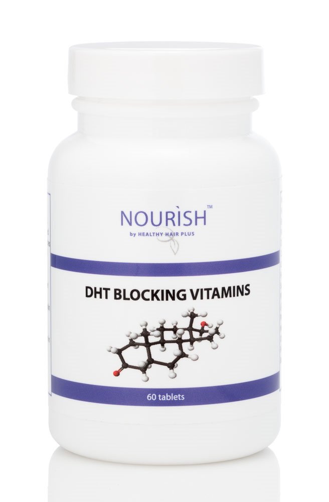 Zdravé vlasy Plus - DHT Block Vitamíny Dodatek pro muže a ženy - 60 Tablety - Zinek - Saw Palmetto - Biotin - Kyselina listová - Růst silnější a zdravé vlasy