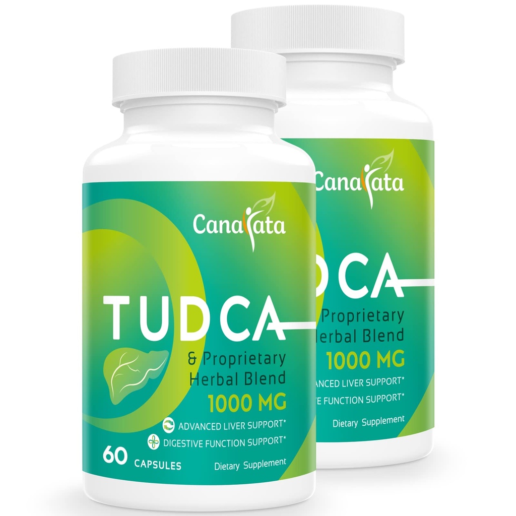 TUDCA Příslušenství na podporu jater 1000mg - 120 Vegan Kapsle, TUDCA Bile Soli s mlékem Thistle Bylinné Směs Formule pro čištění a opravy jater