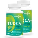 TUDCA Příslušenství na podporu jater 1000mg - 120 Vegan Kapsle, TUDCA Bile Soli s mlékem Thistle Bylinné Směs Formule pro čištění a opravy jater