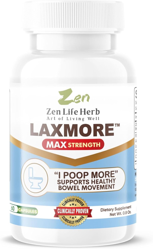 ZEN LIFE HERB LAXMORE I Poop více Max síla 100% přírodní Plant- based dodatek (60 Kapsle)