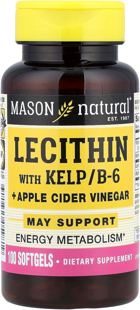 MASON NATURAL LECITHIN s KELP, B 6 Plus cider ocet