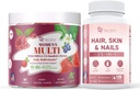 Ženy Multivitamin gummies & vlasy, kůže a nehty dodatek Bundle, Brain & Heart Support, Gut & Digestion, růst vlasů, zdraví kůže, síla nehtů