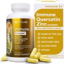 Imune- fx ™ Advanced Chelated Zinek Ionophore Immunophore Support & Alergies Health Supplement, Quercetin 500mg, Antioxidant Vitamin C, D3, K2 MK7, Promotes DNA, Heart, Lung, Sinus Health, 60 Vegan Kapsle
