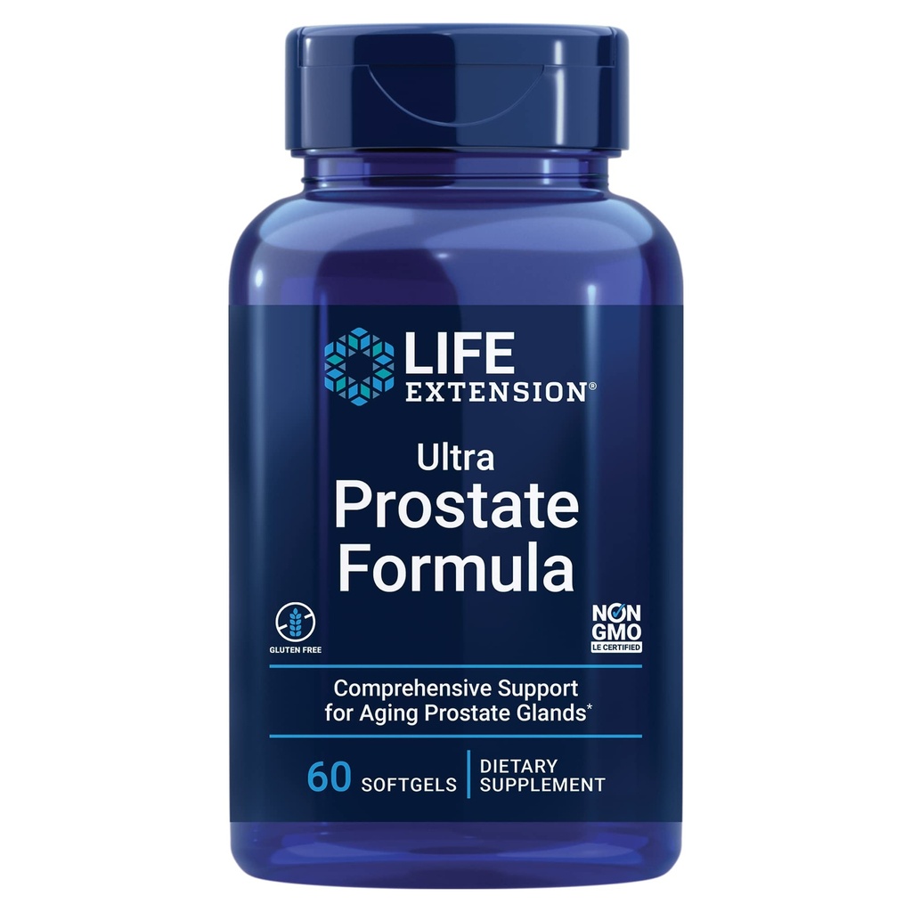 Life Extension Ultra Prostate Formule - mužský doplněk zdraví s Beta Sitosterol, Saw Palmetto, Lycopene, Dýňové semeno - 60 Softgels