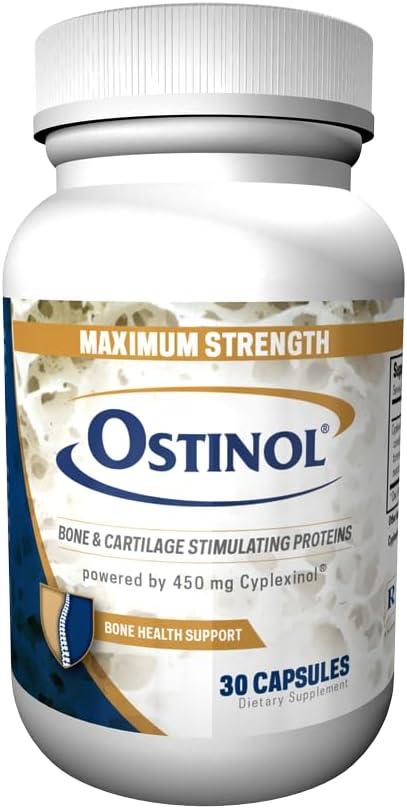 Ostinol Maxiumum síla 450mg. Kostní a společný dodatek. Aktivování kmenových buněk potvrzeno. Bio Aktivní proteinový komplex pro mírnou ztrátu kostí a mírnou poruchu kloubu. 30 Tobolky