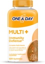 Jeden den Multi + Imunity Support Gummies, Imunita Multivitamin s vitamínem D, Vitamin C, Vitamin E, Vitamin A, Zinek a další, Gumový vitamin, 120 Počet
