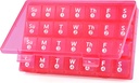 Velký Měsíční Pill Organizátor, 28 Den Pill Box 1 čas denně, 4 týdny měsíc Pill Pouzdro Kontejner, Cestování Friendly Medicine Organizátor pro vitaminy, Rybí oleje, doplňky