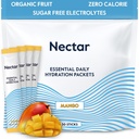 Nektar Hydratační balíčky - Electrolytes Powder Packets - Sugar Free & 0 Calorie - Organic Fruit Liquid Daily IV Electrolytes Powder for Dehydratation Relief & Rapid Rehydratation (Mango 30 Pack)