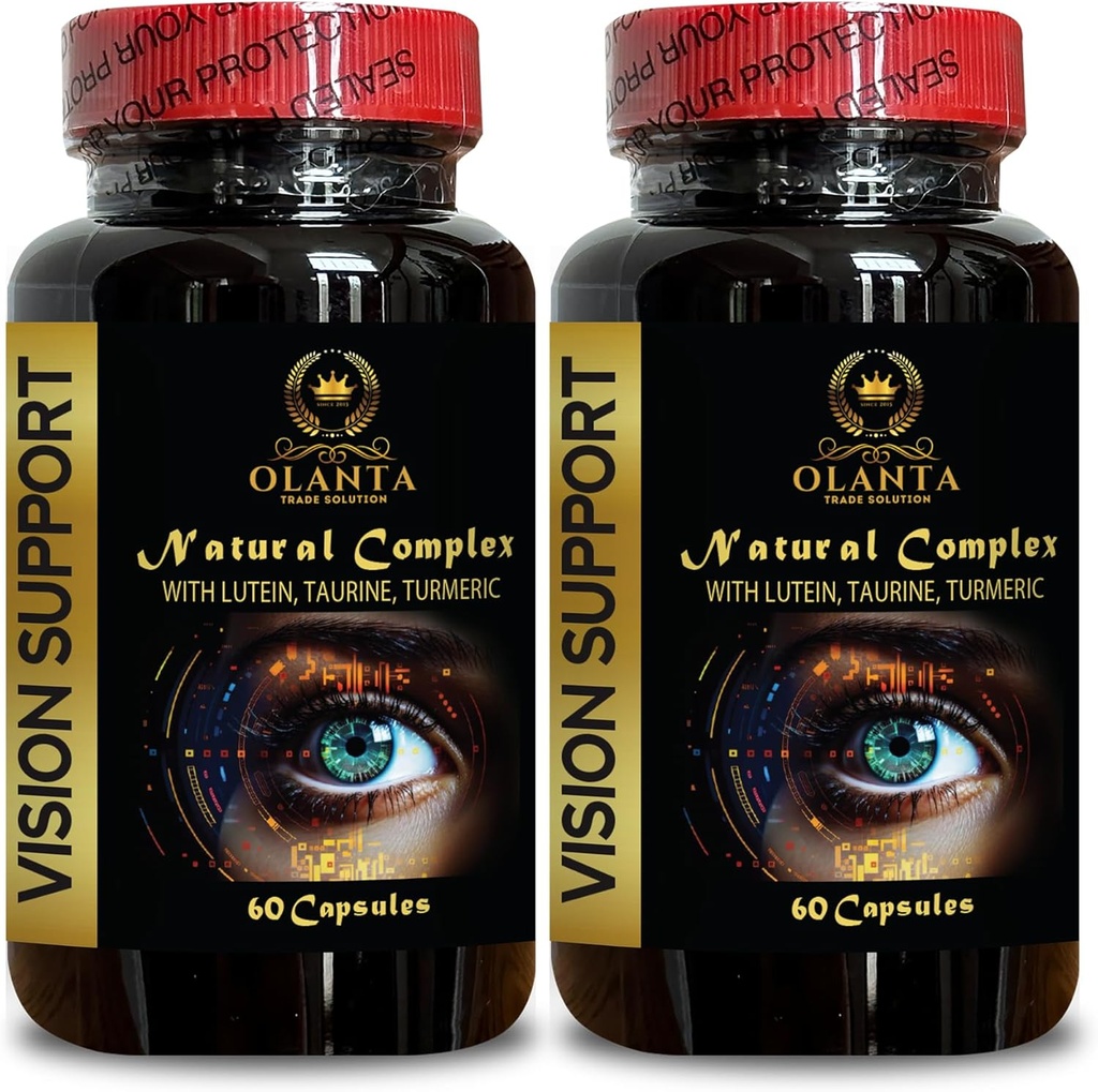 Vision Support Natural Formule - Organic Lutein doplňky - Natural Vision Support with Beta- Caroten & Antioxidants - 2 Lahve 120 Kapsle