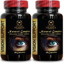 Vision Support Natural Formule - Organic Lutein doplňky - Natural Vision Support with Beta- Caroten & Antioxidants - 2 Lahve 120 Kapsle