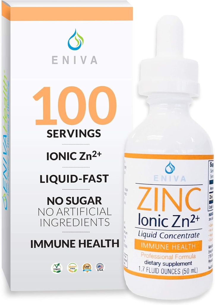 Eniva doplněk tekutého zinku Ultra koncentrované zinkové kapky pro imunitní zdraví 1.7 oz