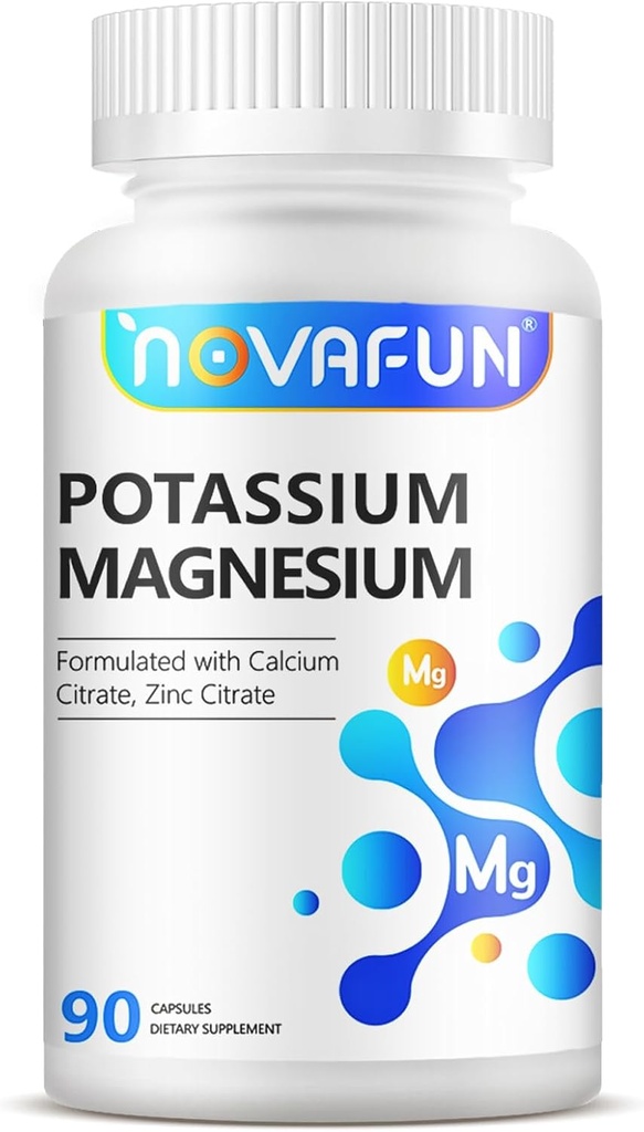 Draslík Magnesium dodatek s vápníkem zinek 1185mg, High potency Formule pro křeče nohou, kostí a svalů zdraví, non-GMO, gluten zdarma, Vegan, 90 Kapsle