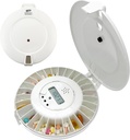 e- Pill MedTime Zamčený automatický dávkovač - Bezpečný, Easy- to- Use Medication Organizátor s 24 denní pohotovosti - Ideální pro seniory, demence, a Alzheimer 's Care - White Lid