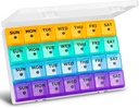 XL Velký měsíční Pill Organizátor 4 týdny, 28 Den Pill Organizátor Týdenní, Velký kompartment s cestovní pouzdro, 7 Den Pill Disperser 4 krát denně, Lékařský Organizátor Box pro vitamíny, Rybí olej