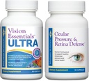 Premium Eye Health Bundle zahrnuje vize Essentials ULTRA pro makulární a sítnicové zdraví, oční tlak, suché oči, a oční tlak a sítnice obrany pro další zdravé nitrooční