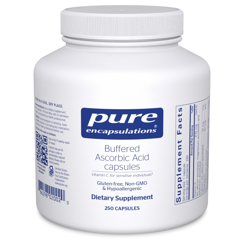Čisté enkapsulace Buffered Ascorbic Acid Capsules 124; Vitamin C pro citlivé jedince *