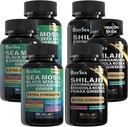 Boysea. Shilajit a Moss Bundle- 90 Hrabě - Mos Moss, Black Seed Oil, Ashwagandha, Ginger & Shilajit, Rhoddiola Rosea, Všechny v 1 Doplňky (3 Pc)