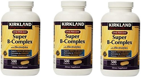 Podpis Kirkland jeden za den Super B- komplex s elektrolyty, 500 tablet
