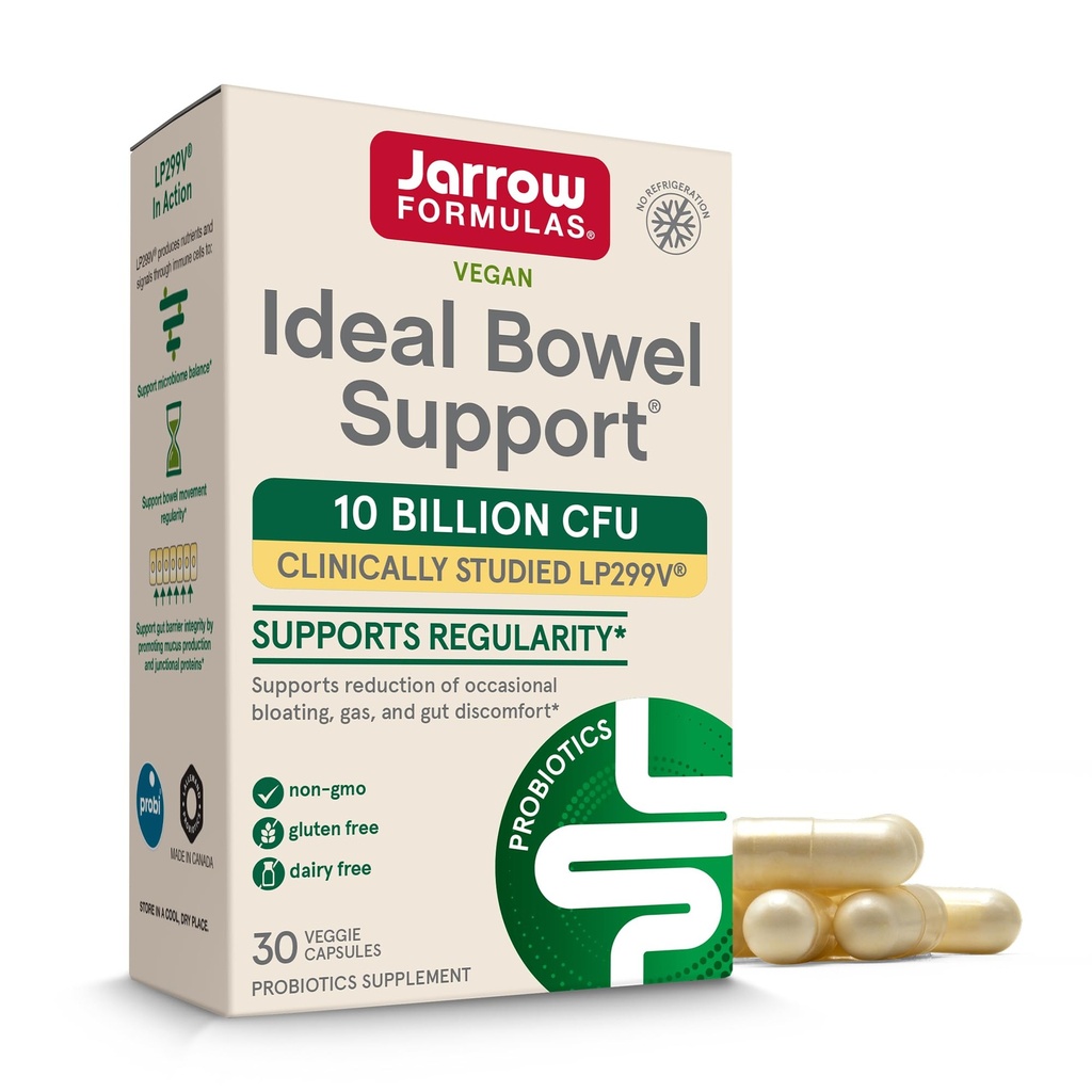 Jarrow Difficias Ideal Bowel Support - 10 miliard CFU per Serving - Bowel Support - Snižuje nafouknutí, plyn a střevní discomform - až 30 Služeb (Veggie Caps)