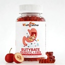 Butyrate Gummies Gut Health Dodatek: Butyrate s Probiotic & Prebiotic Fiber Gummies pro ženy muž cukr zdarma stravitelný & Energy Metabolismus Podpora Vegan Hawthorn Flavor 30 dnů Dodávka