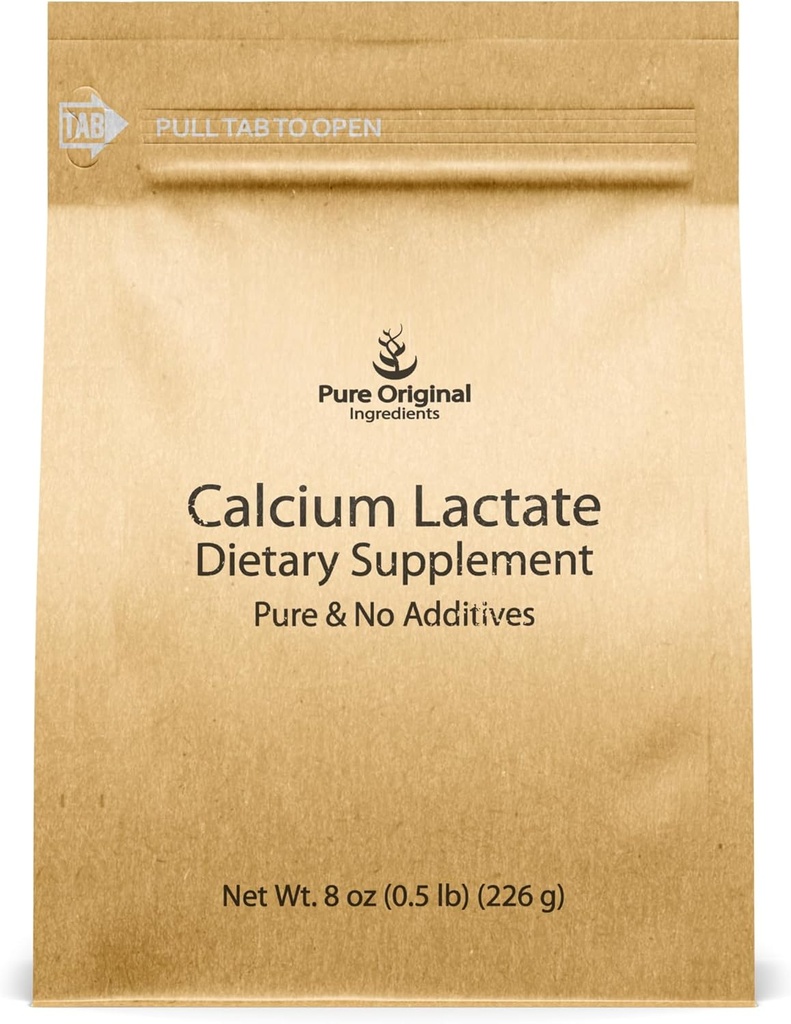 Čisté původní složky vápníku Laktát (8 oz) doplněk vápníku, Electrolyte