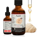 Auri Lion 's Mane Liquid Elixir - Mozkové doplňky pro paměť a soustředění s funkčními houbami - Lions Mane dodatek - Full Spectrum Lion' s Mane Extract - No GMO, Vegan Houba tinktura